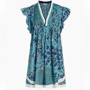 Poupette St Barth Sasha Floral Ruffled Minidress Small NWT